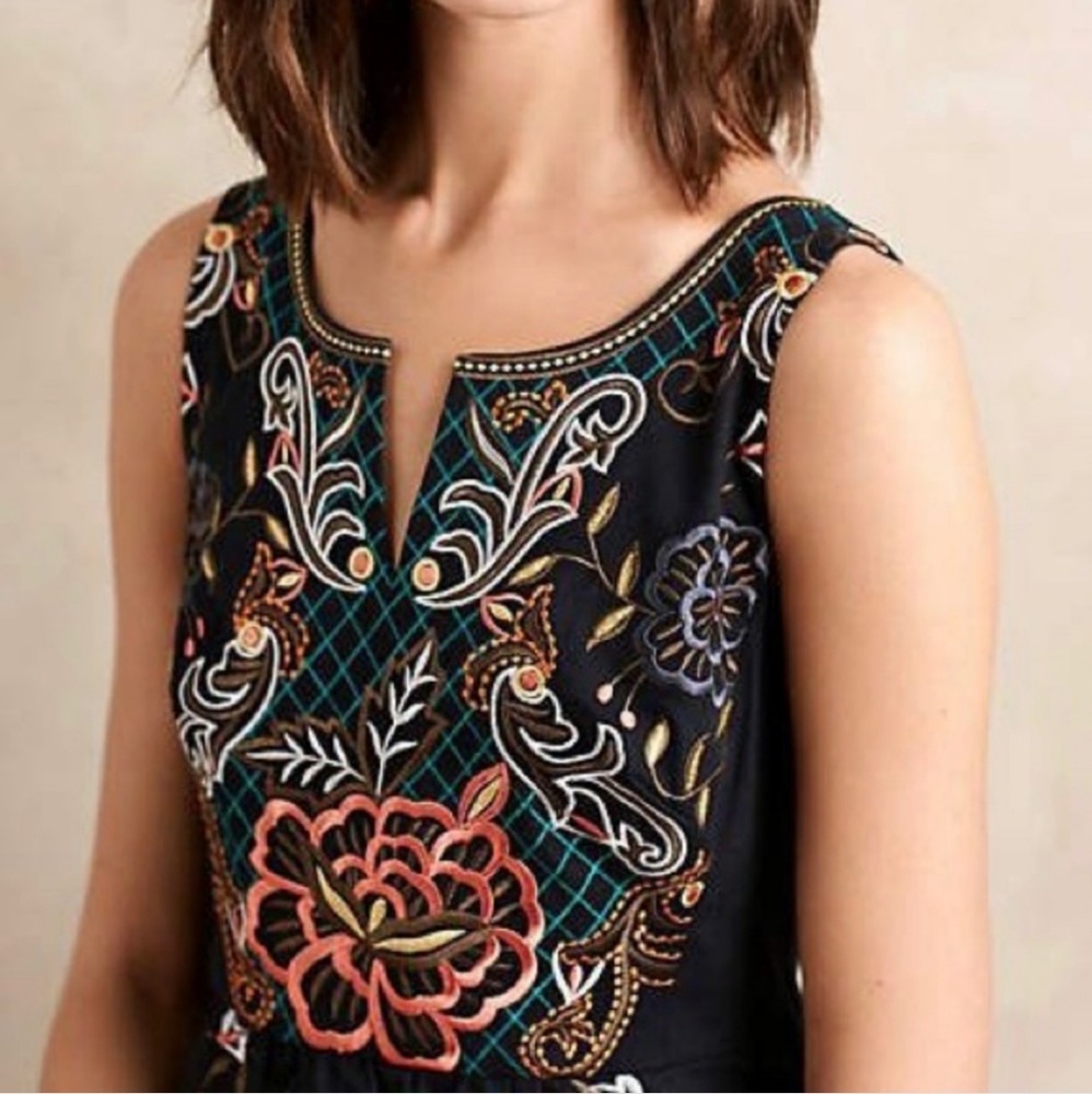 Embroidered Anthropologie Dress - Picture 2 of 9